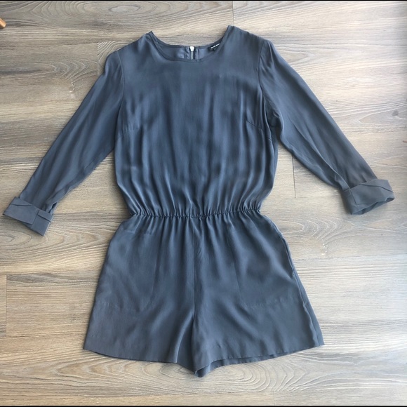 Club Monaco 3/4 Sleeve Silk Romper - Picture 2 of 7
